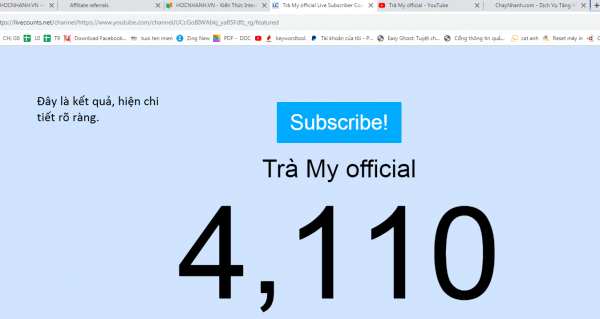 Cach xem số sub Youtube cụ thể